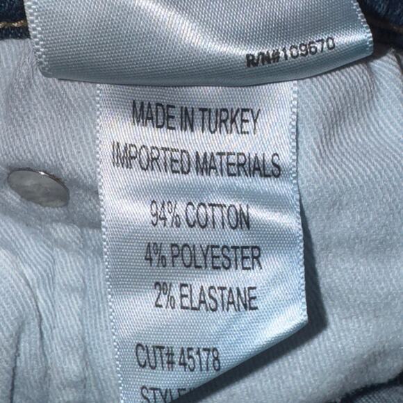 Agolde Sophie Skinny Jeans Women's Size 28 Dare Blue Distressed Raw Hem Mid Rise - Picture 7 of 7